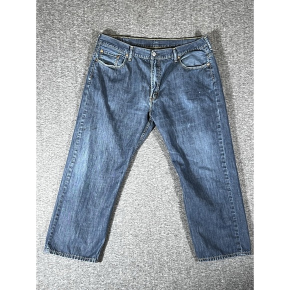 Levi's Other - Levis 569 Blue Medium Wash Mens 40x28 Loose Fit Straight Leg Washed Out Jeans